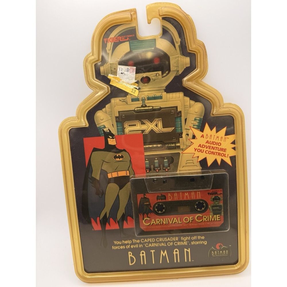 TIGER  2XL TALKING ROBOT CASSETTE TAPE BATMAN CARNIVAL OF CRIME HOLOGRAM S3